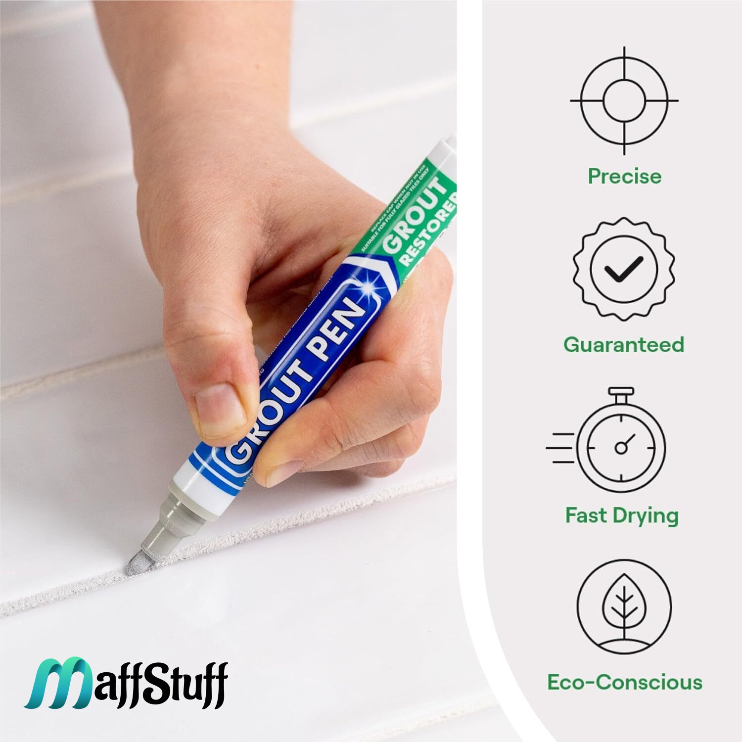 Маркер с перманентна коригираща паста за покриване на фуги или дупки в пясъчник, плочки и мрамор